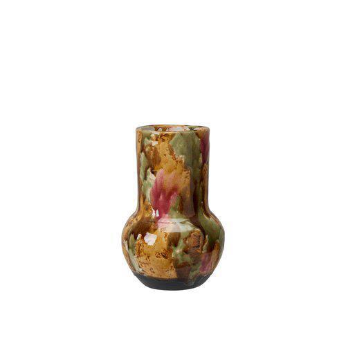 Glaseret Keramik Vase Melered