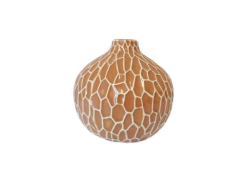 Kermikvase Safari-Dots Terracotta 8 x 3,5 cm