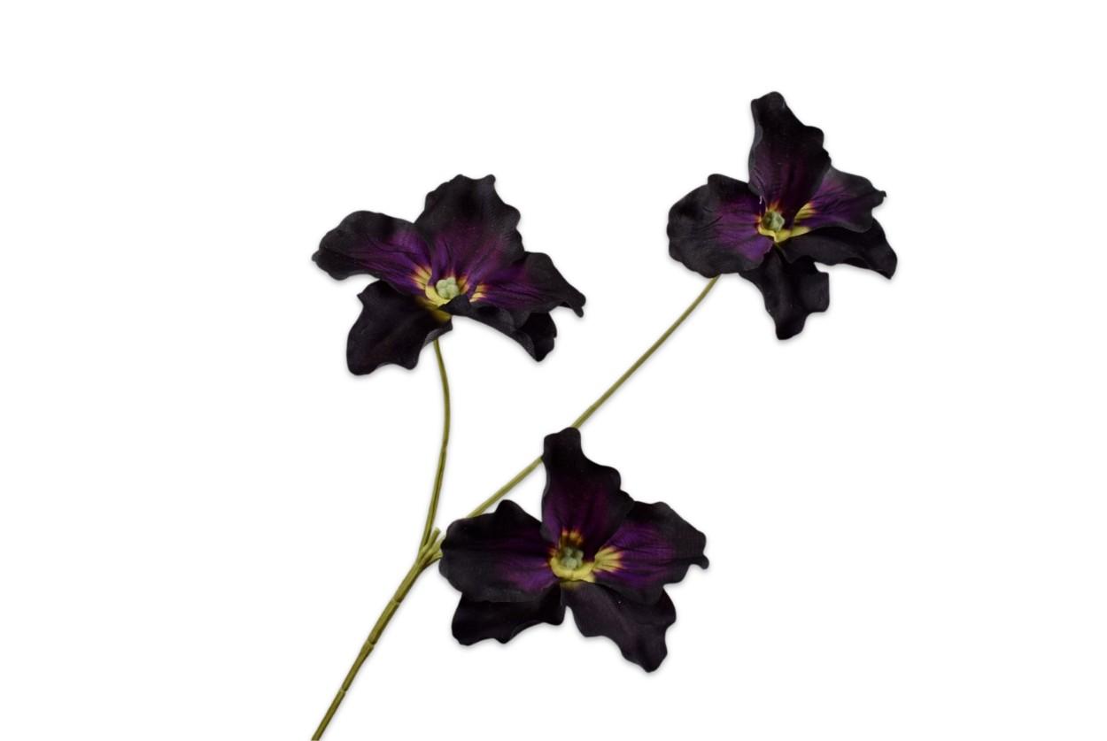 Pansy Spray, Bordeaux 65 cm / Silkeblomst