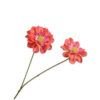 Dahlia Spray, Rød/Orange 76cm / Silkeblomster