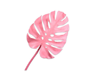 Monstera Leaf Pink / Silkeblomst