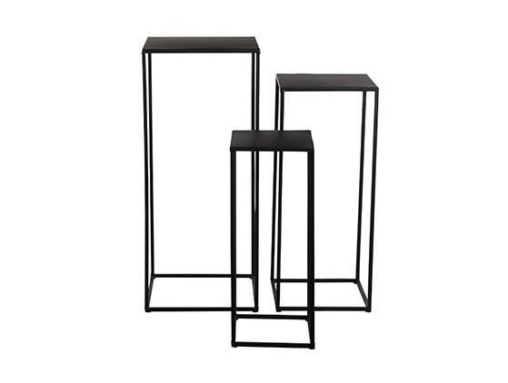 Metal Bord Sæt Med 3 stk 70 x 30 cm