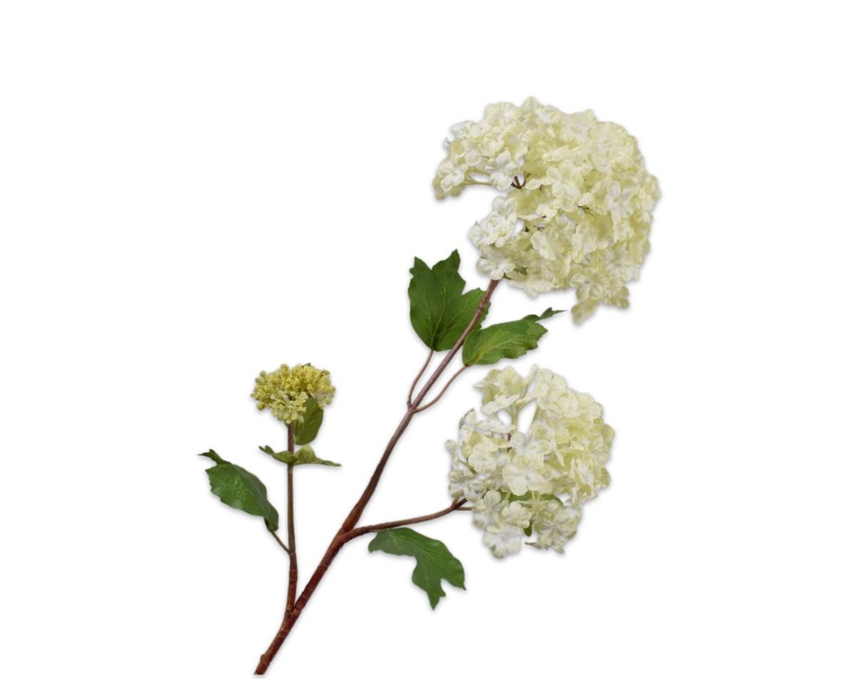 Snowball Spray, Cream 68 cm / Silkeblomst