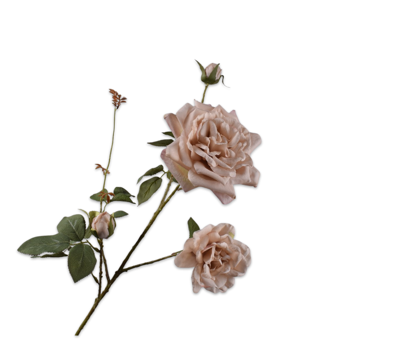 Rose Spray, Lysebrun 102cm / Silkeblomster