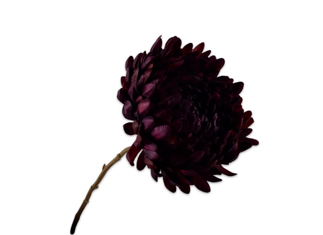 Chrysanthemum Spray, Bordeaux 76 cm / Silkeblomst