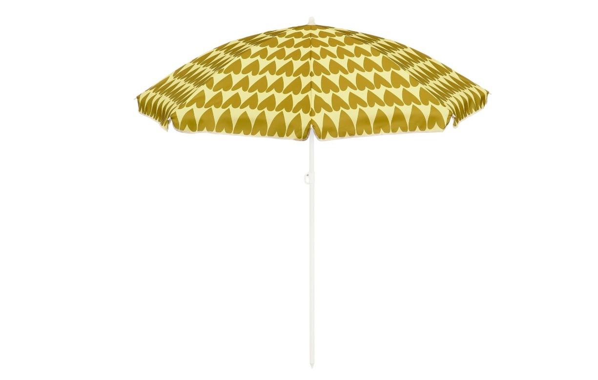 Parasol Med Hjerter Brun 180 x 160 cm