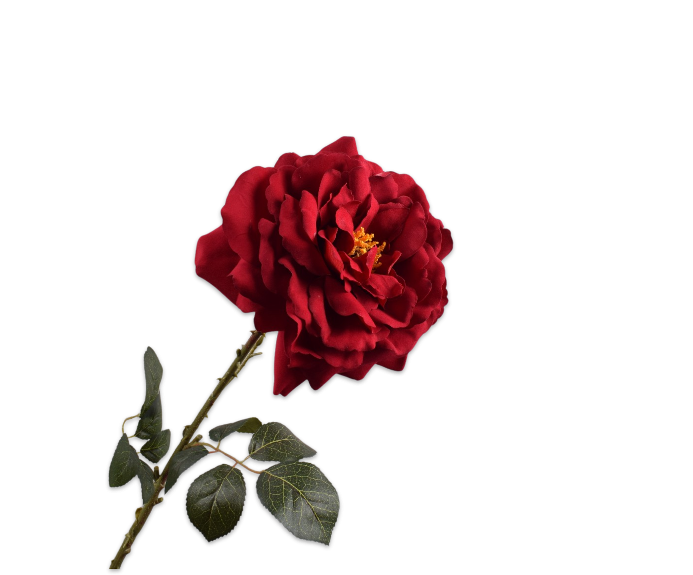 Rose Stem, Rød 76cm / Silkeblomster