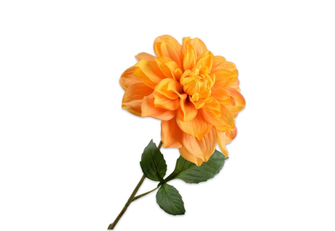 Dahlia Stem, Orange 71 cm / Silkeblomst
