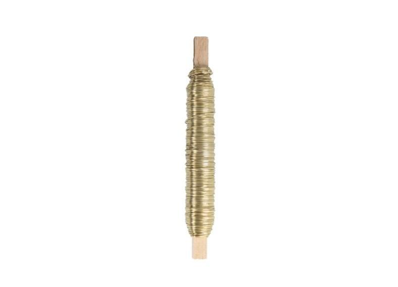 Vindseltråd 0,50mm x 50m , Træpind, Guld