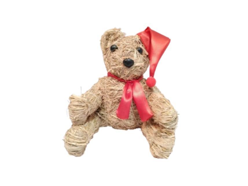 Halm Bamse Med Rød Hue