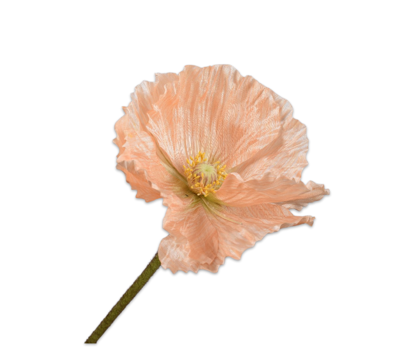 Poppy Stem, Fersken 63cm / Silkeblomster
