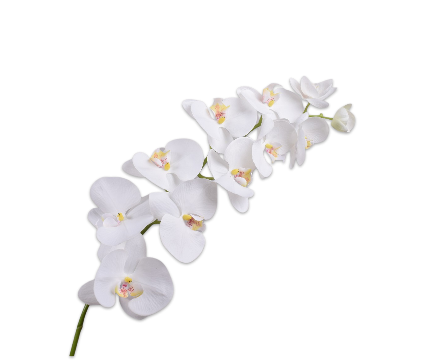 Phalaenopsis Spray, Hvid 110cm / Silkeblomster