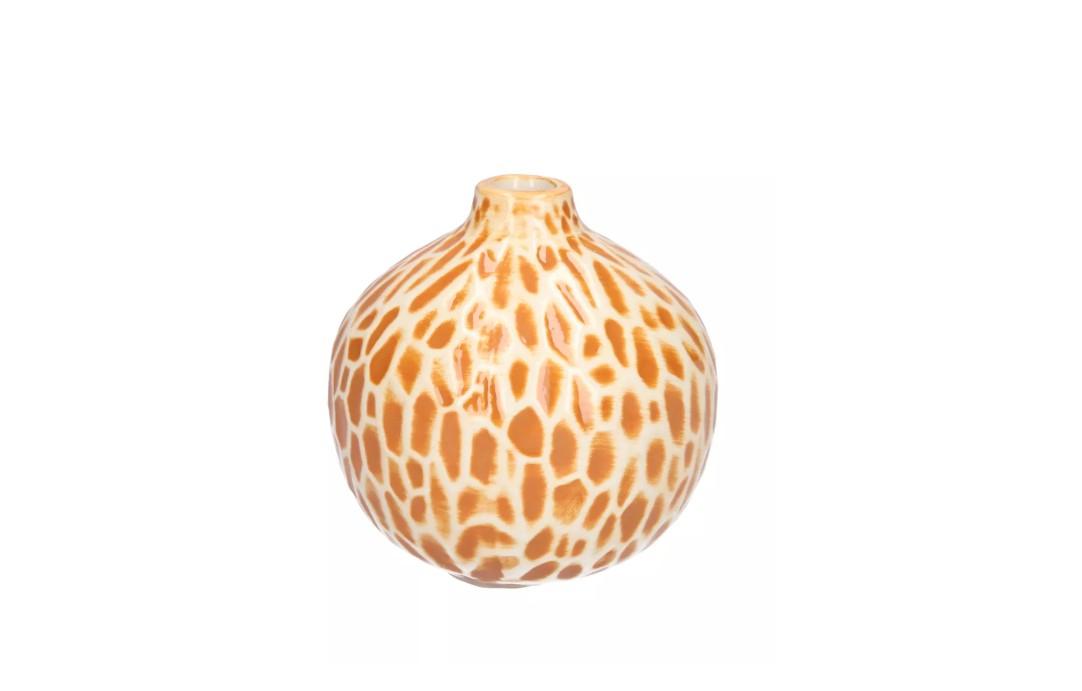 Kermikvase Safari-Dots Terracotta 8 x 3,5 cm