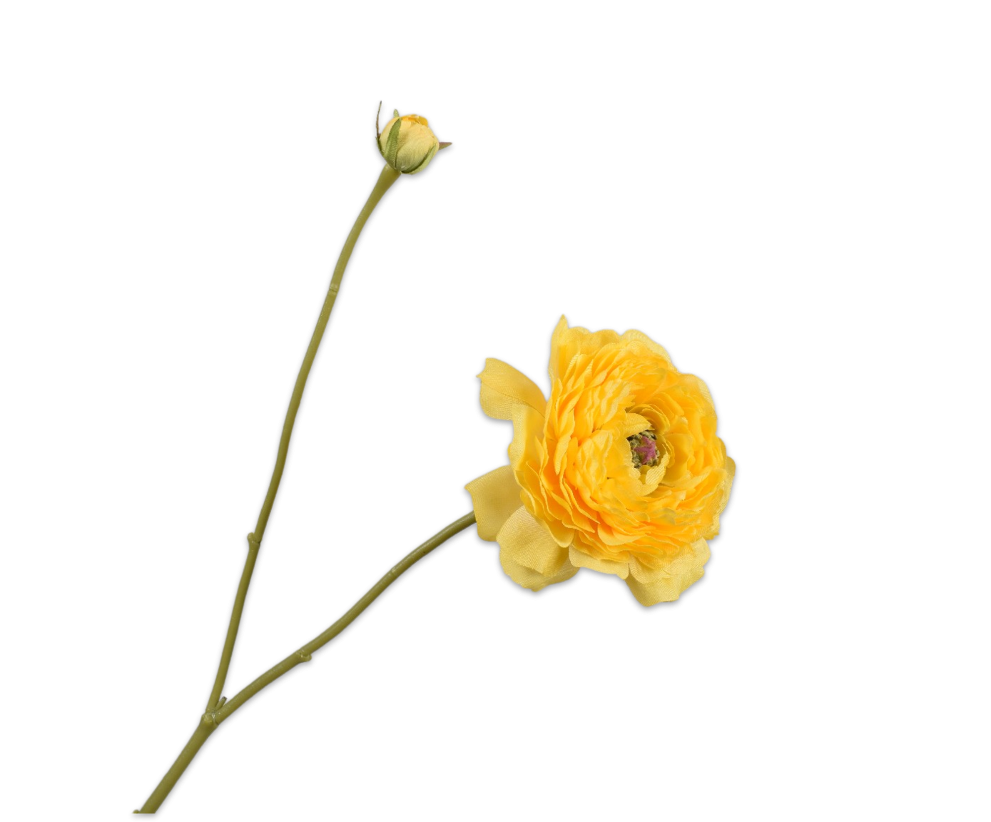Ranunculus Spray, Gul 60cm / Silkeblomster