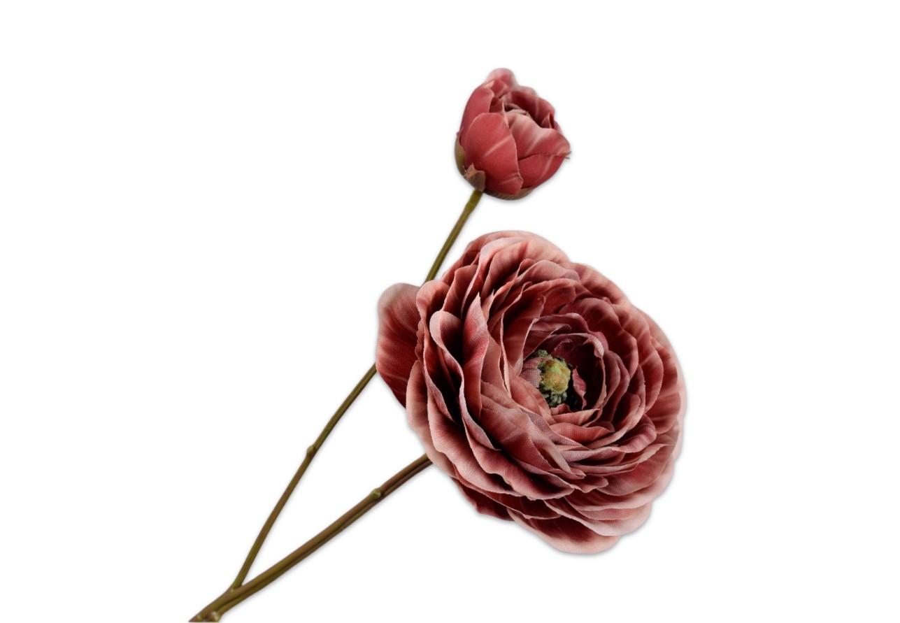 Ranunculus Spray, Rød 62 cm / Silkeblomst