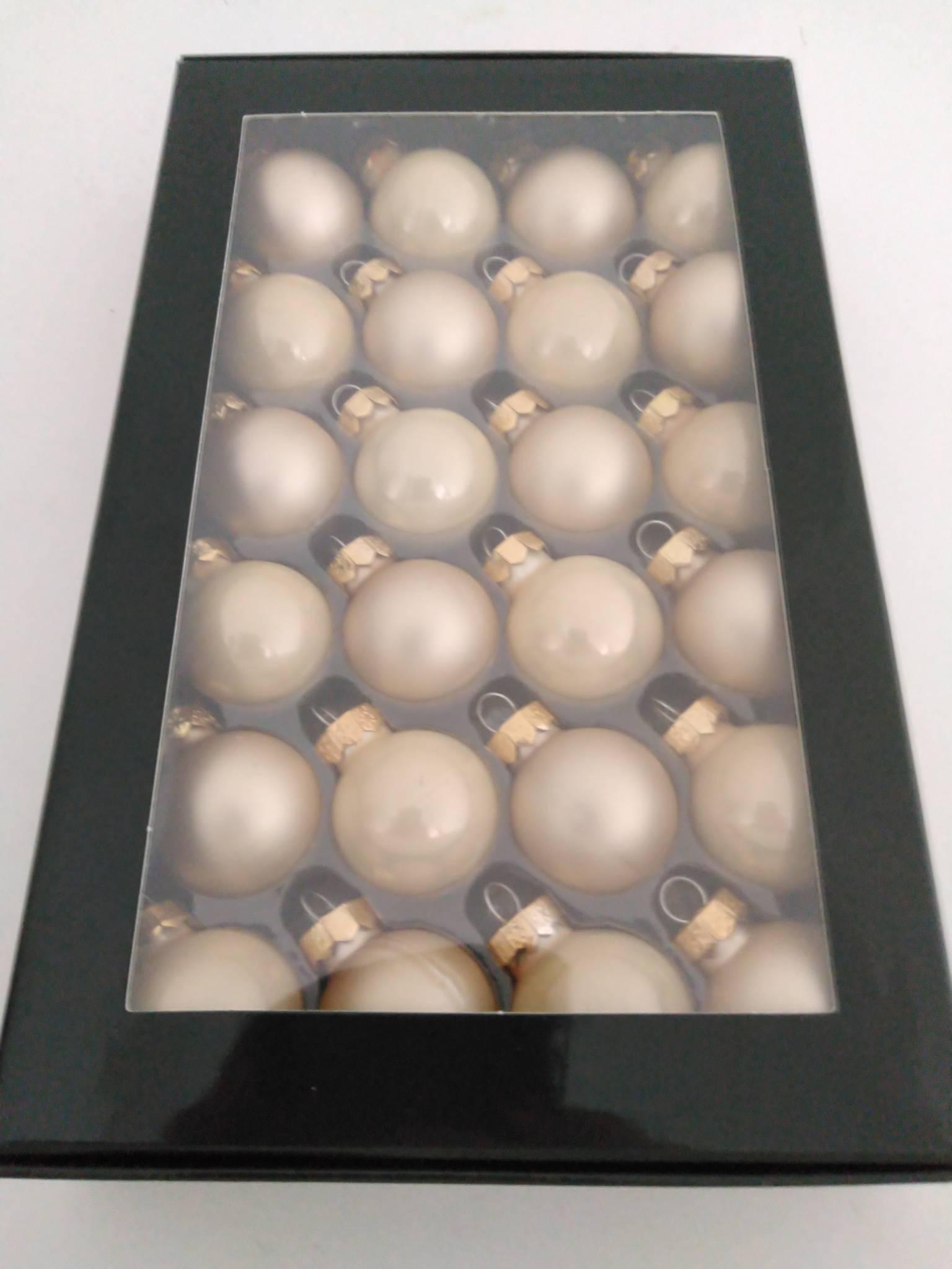 Kugler 25 mm, æske 24 stk, mix beige/guld