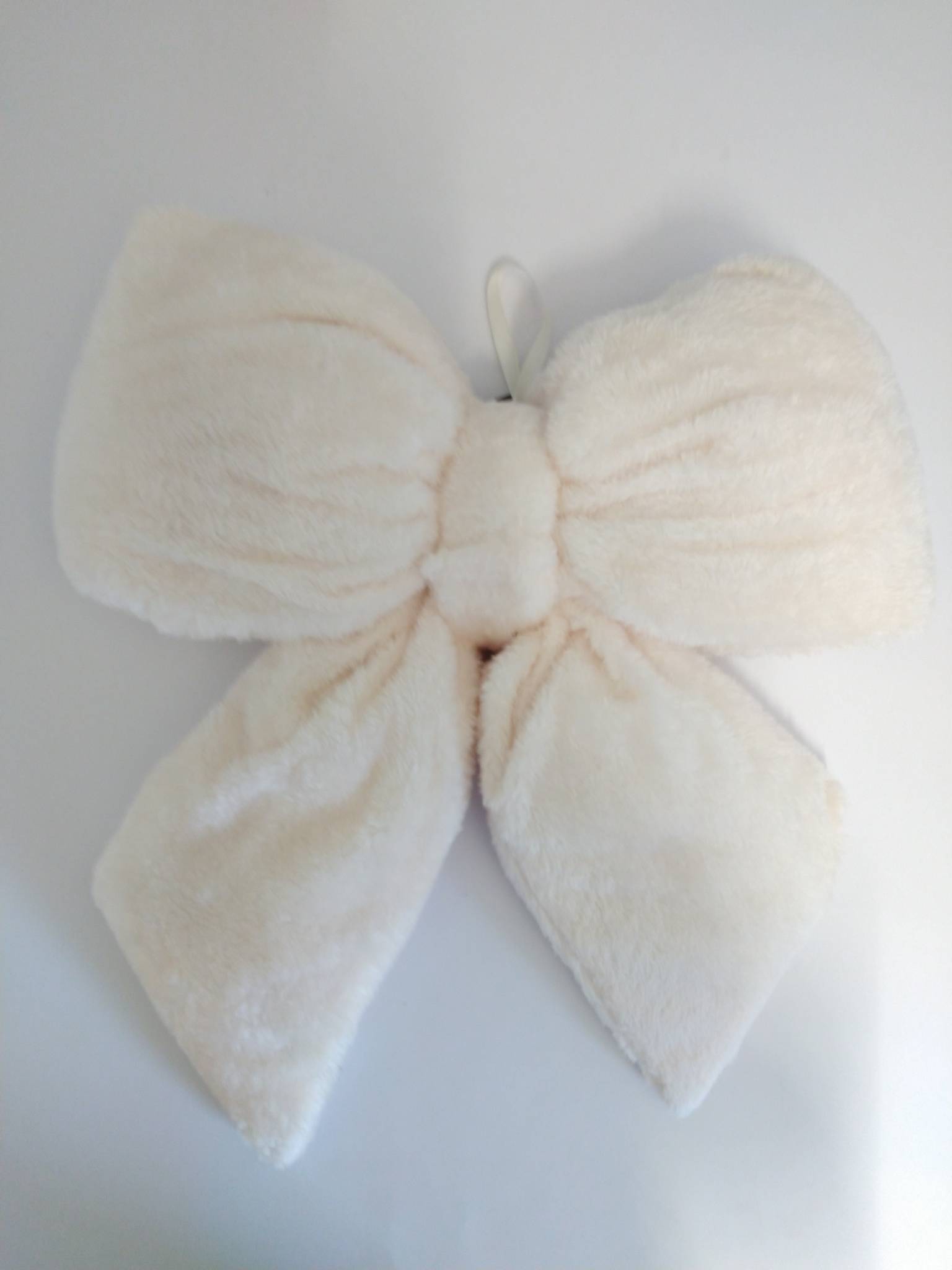 Sløjfe Teddy stor Creme