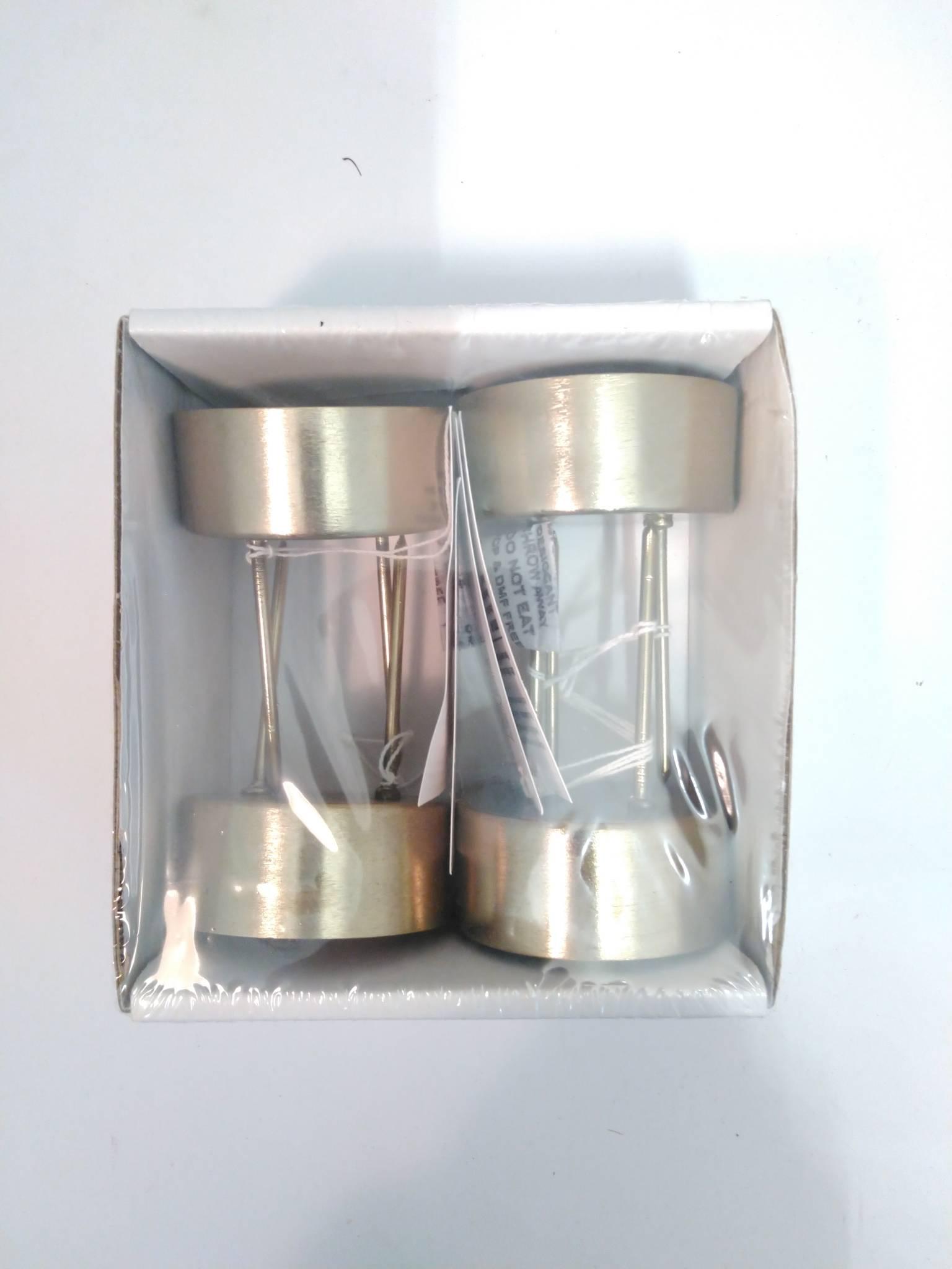 Fyrfadslys D6,5cm H9cm Børstet Guld