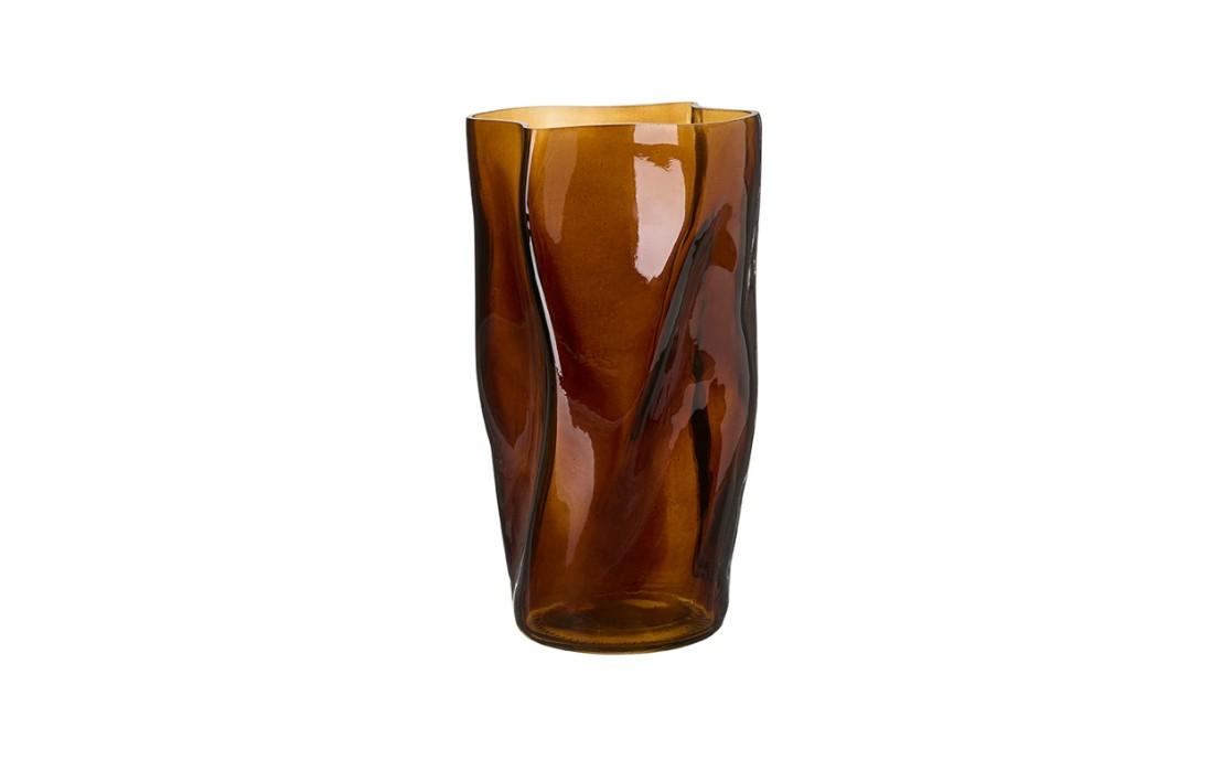 Glas Vase Eliz Brun 23 x 13 cm