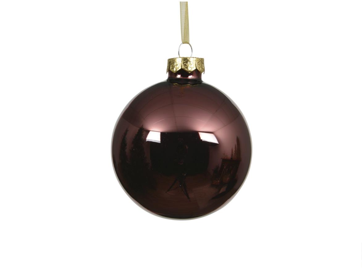 Glaskugle Brun/Rød 15 cm