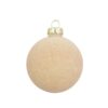 Glasjulekugle Med Fløjl Beige 15 cm