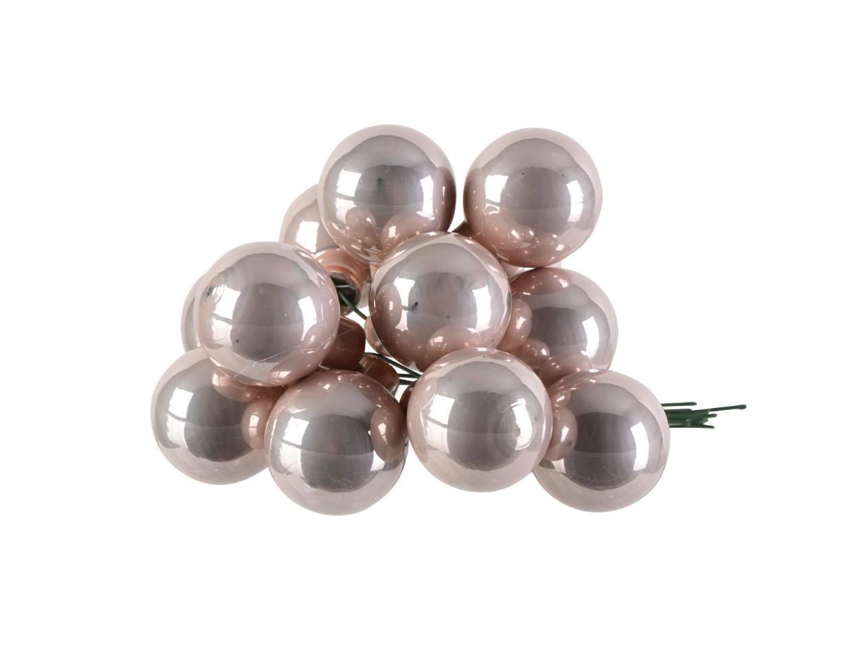 Glaskugler 2,5 cm 144 stk Lys pink