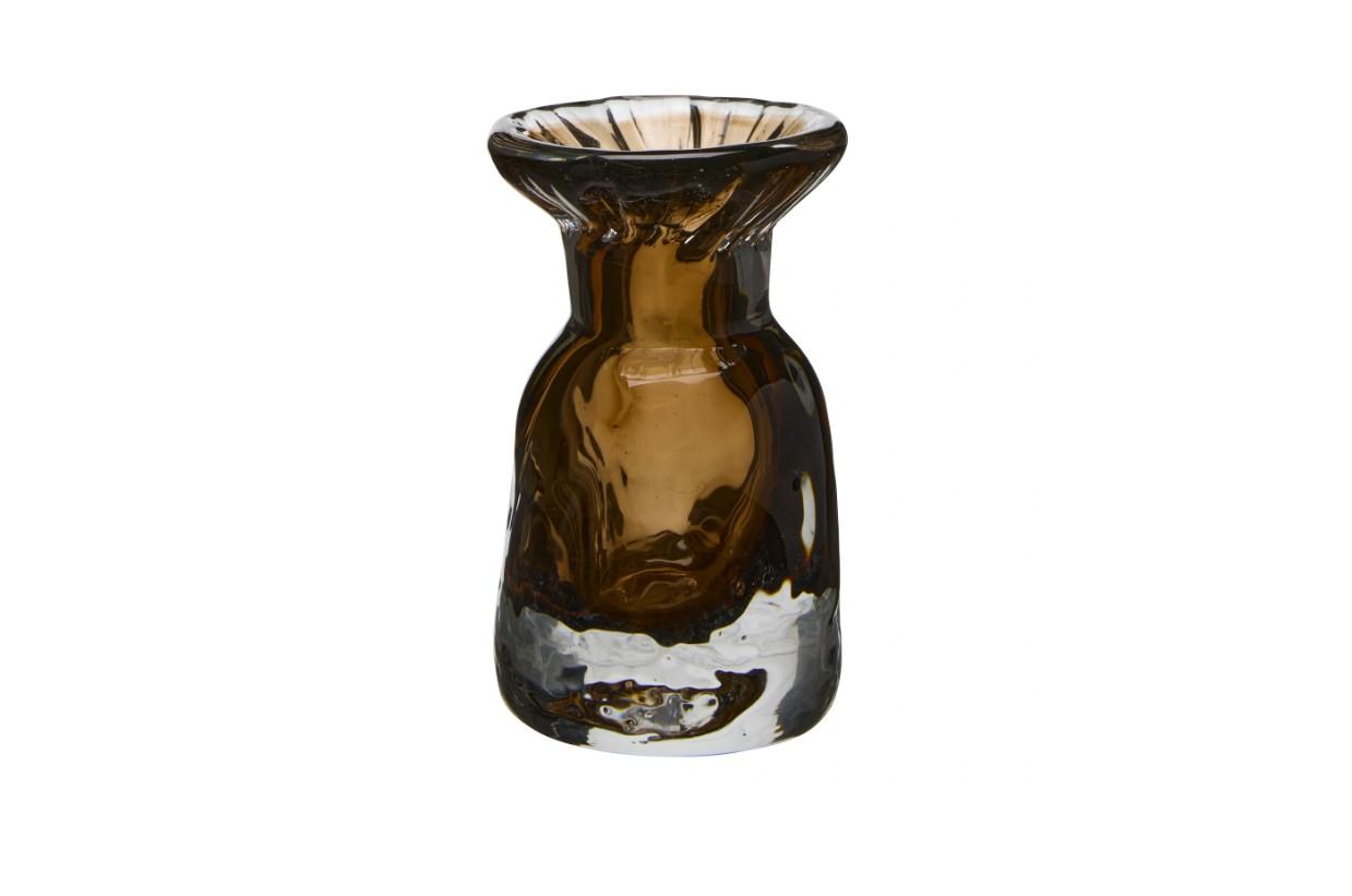 Glasvase Gaia Brun 11 x 7 cm