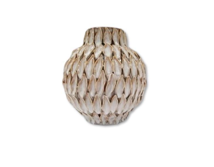 Keramikvase Alex Beige 21x18 cm