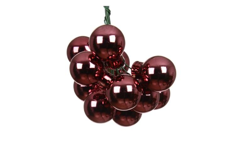 Glaskugler Bordeaux 144 Stk 2,5 cm