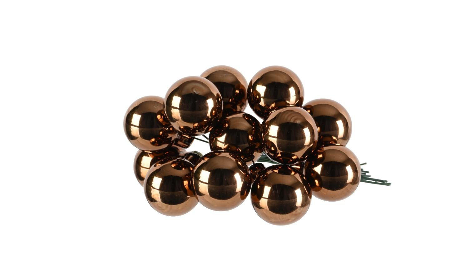 Glaskugler Brun 144 Stk 2,5 cm