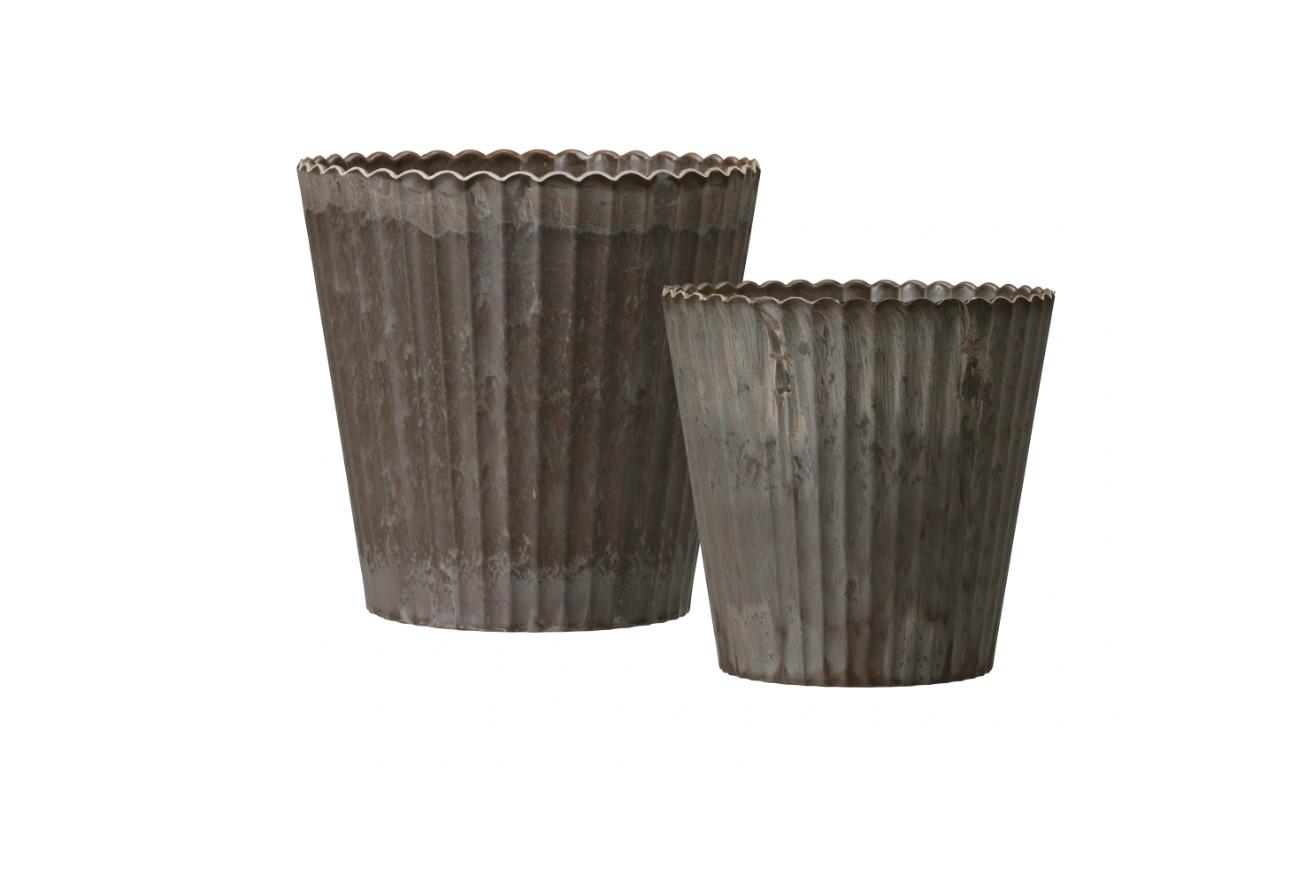 Plastskål Yodit Sæt Med 2 Stk Brun 15 x 15 cm