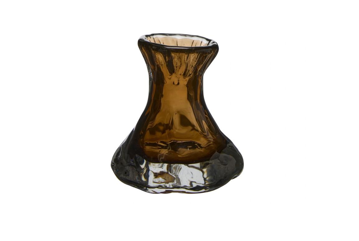 Glasvase Gaia Brun 10 x 9 cm