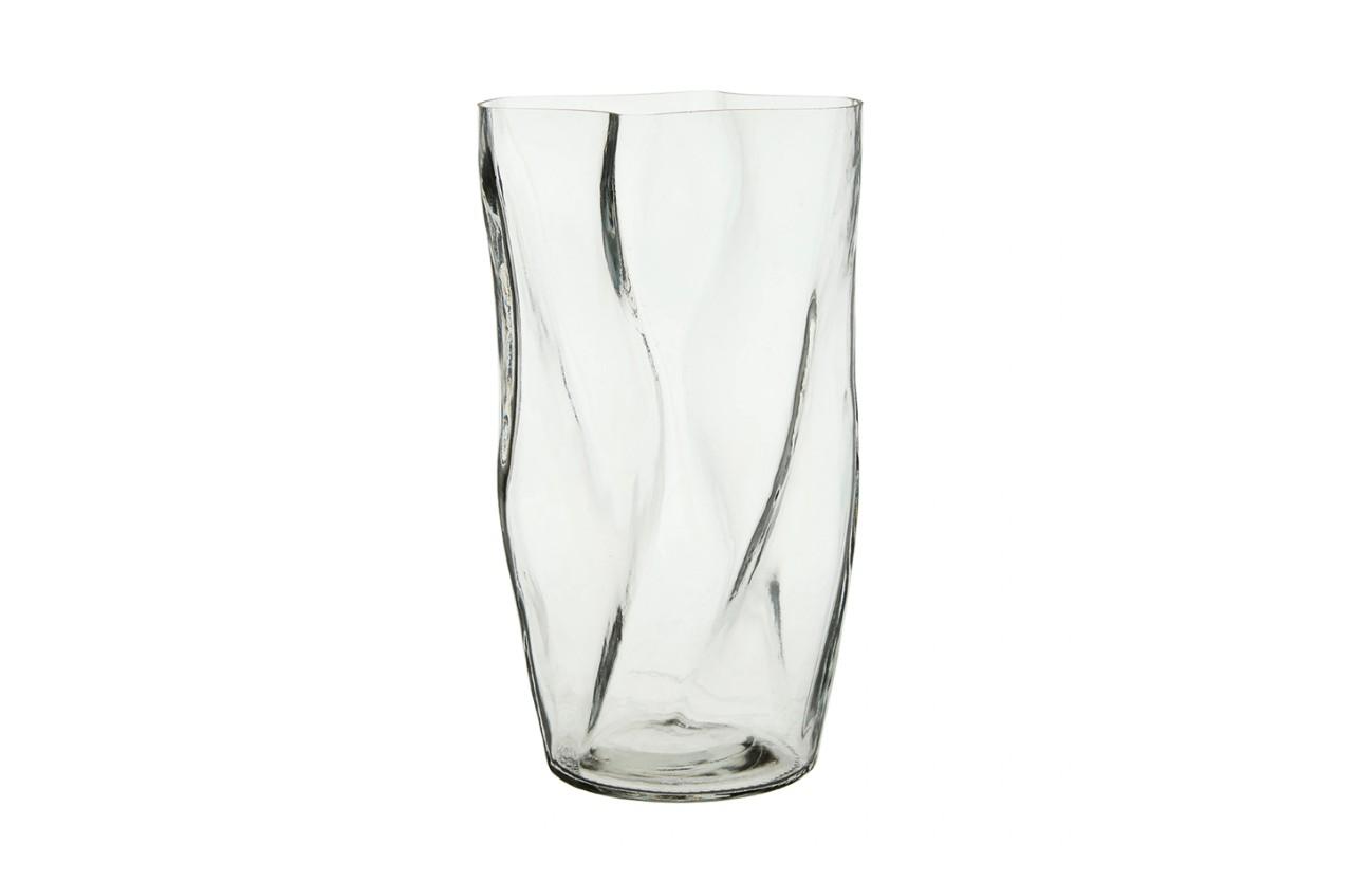 Glas Vase Eliz Klar 28 x 16 cm