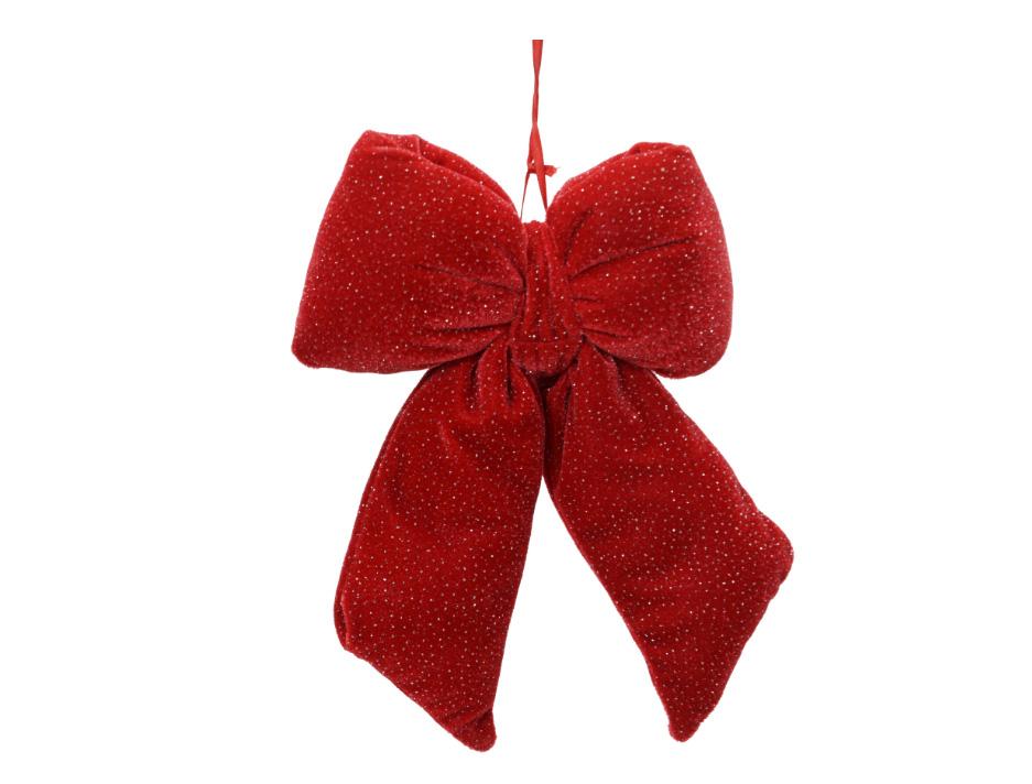 Sløjfe Teddy Glimmer Rød 30 x 21 cm