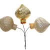 Glaskugler Champagne 3 Stk 4 x 3,2 cm