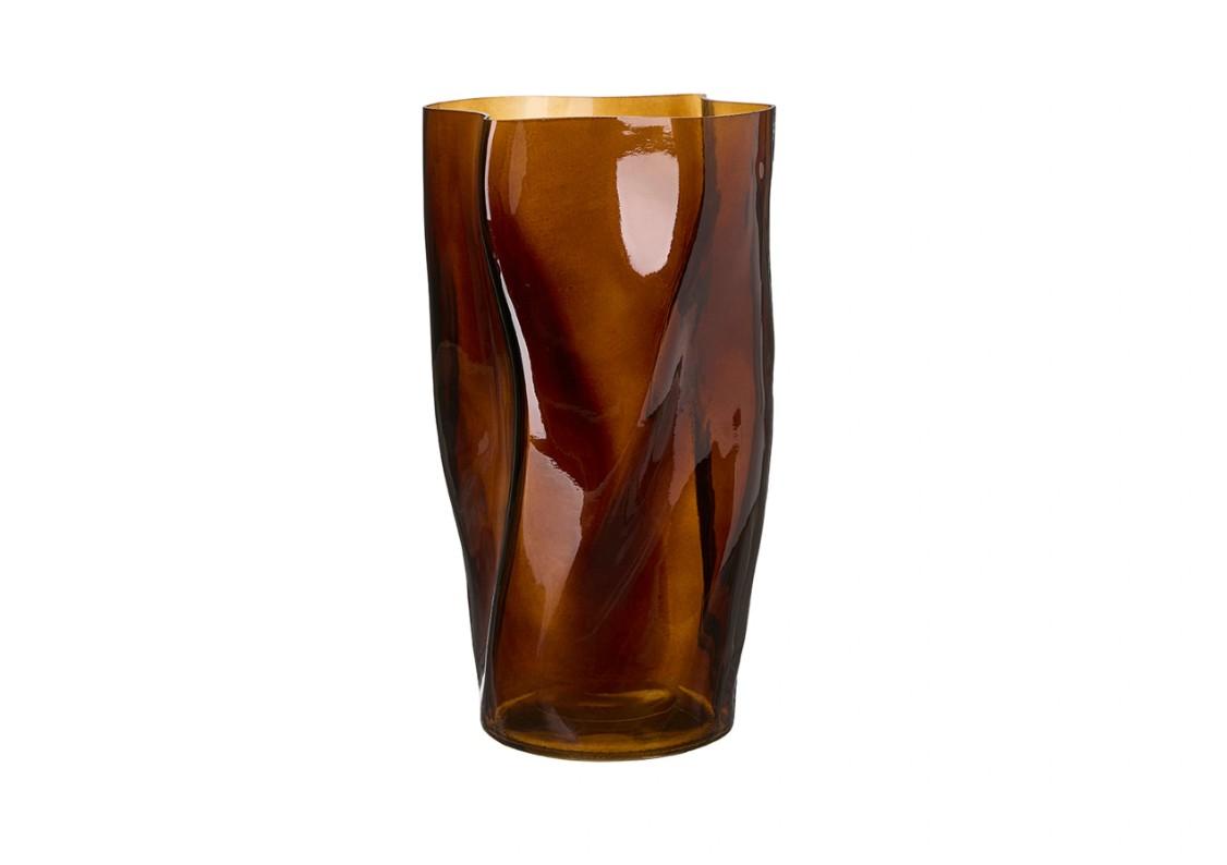 Glas Vase Eliz Brun 28 x 16 cm