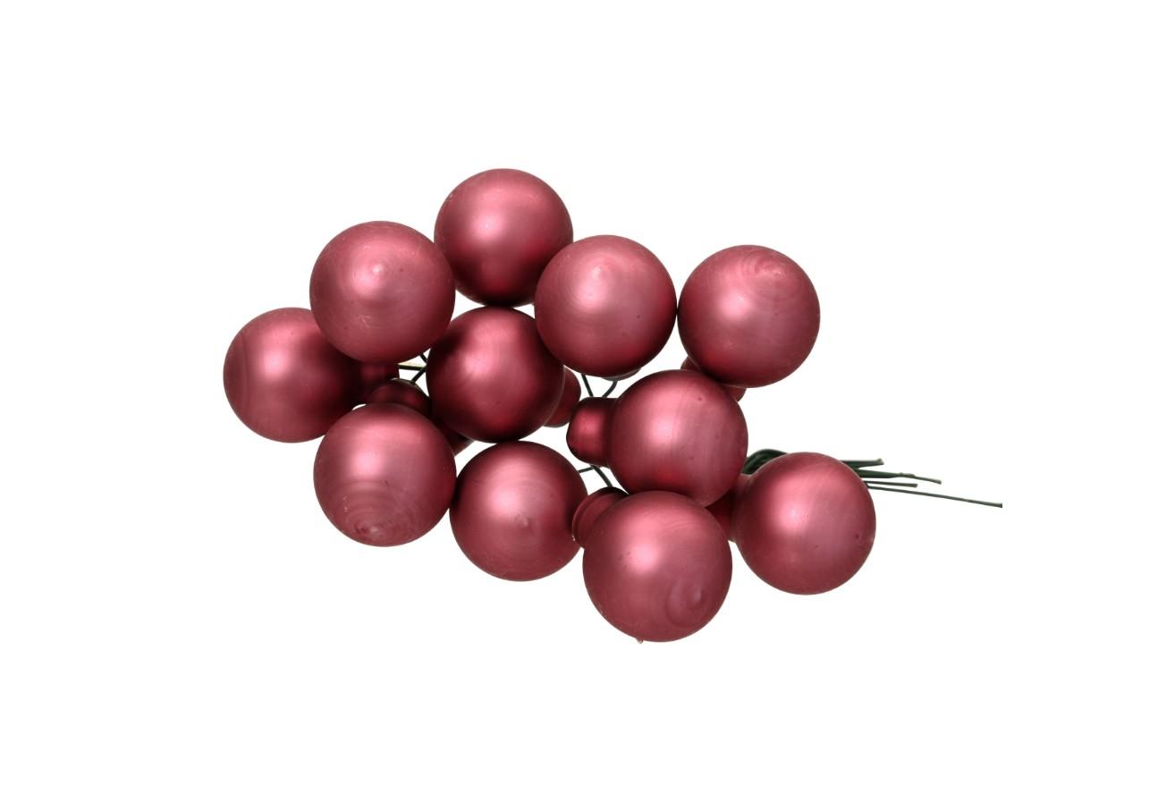 Glaskugler Dark Pink 144 Stk 2,5 cm