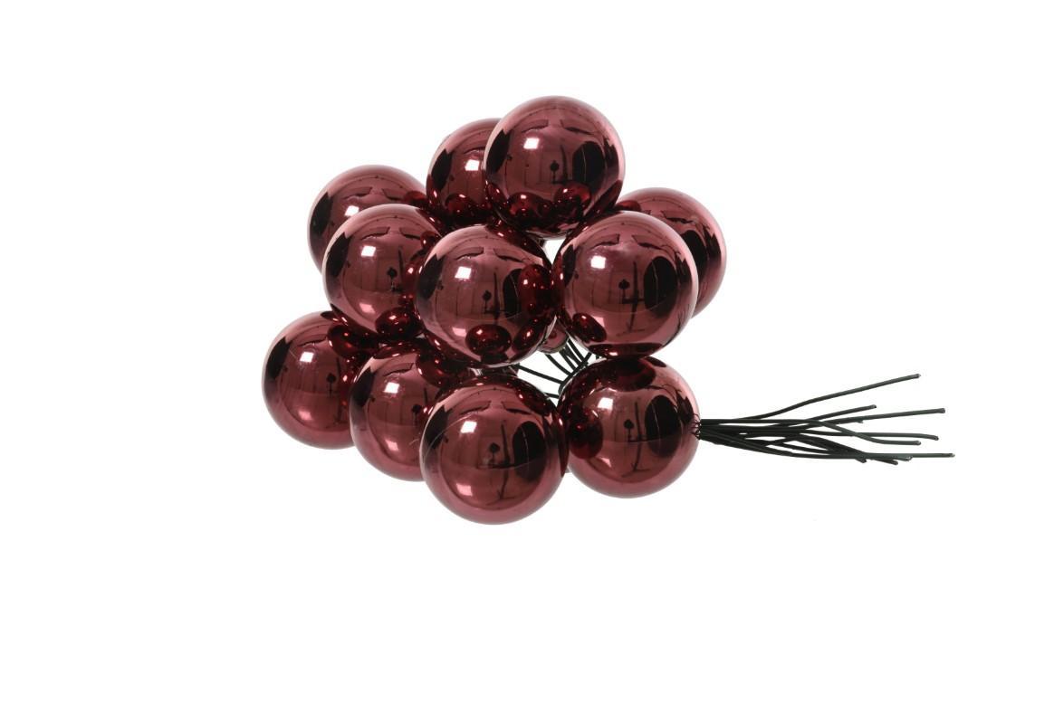 Glaskugler 2,5 cm. Bordeaux