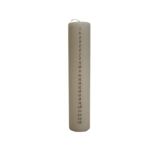 Lys Kalender 5 x 25 cm. Sand