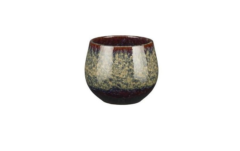 Keramikpotte Amalia Brun/Blå 15,5 x 19 cm